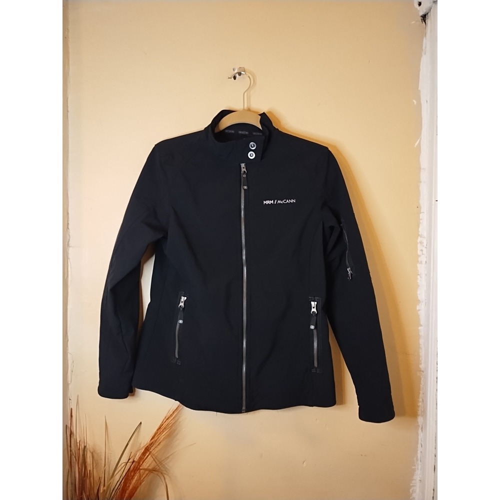 Ogio Womens Black Full Zip Activewear Jacket LOG503 Pockets Size M